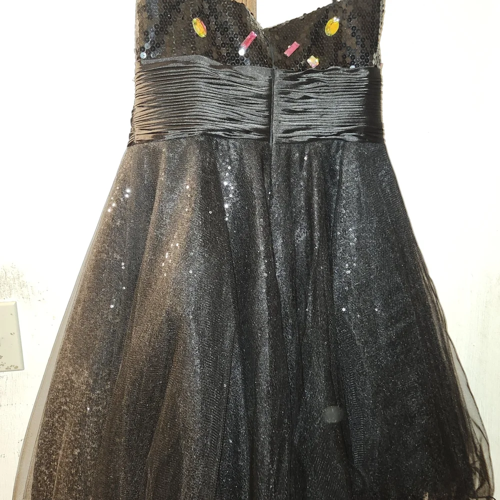 Mac Duggal Black Dress with Colorful Accents - Picture 3 of 5